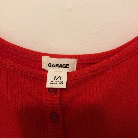 Red Button up Body suite - Picture 3 of 3